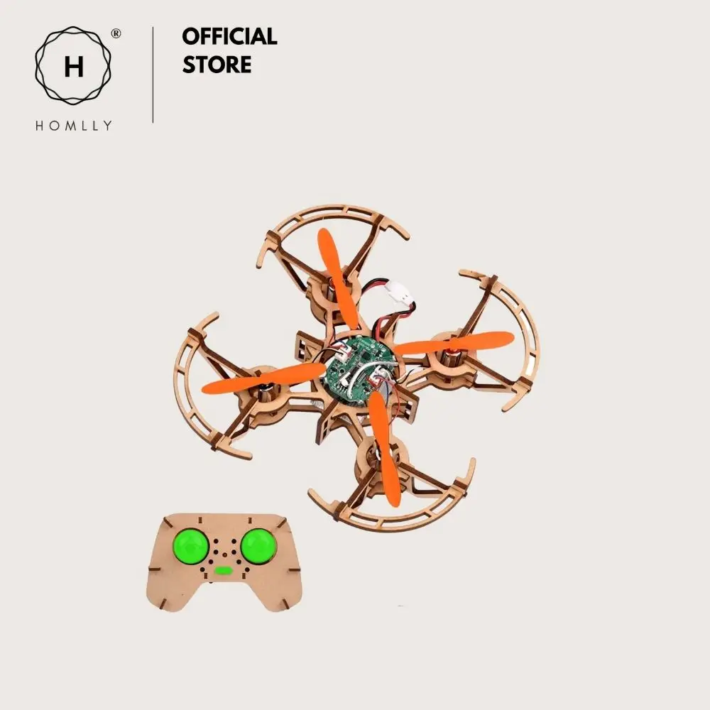 Homlly Stem Kit DIY Mini Wooden Drones for Kids and Beginners