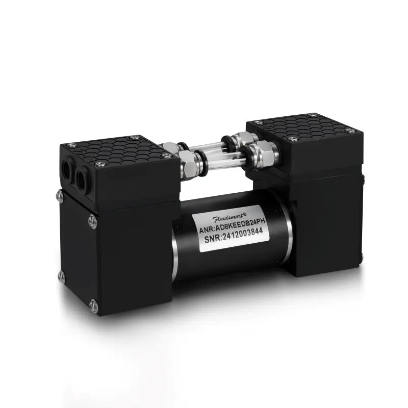 Fluidsmart Dual Heads 25LPM Electric Pump 24v Vacuum DC Gas Sampling Pump Oil Free Brushless Diaphragm Pump