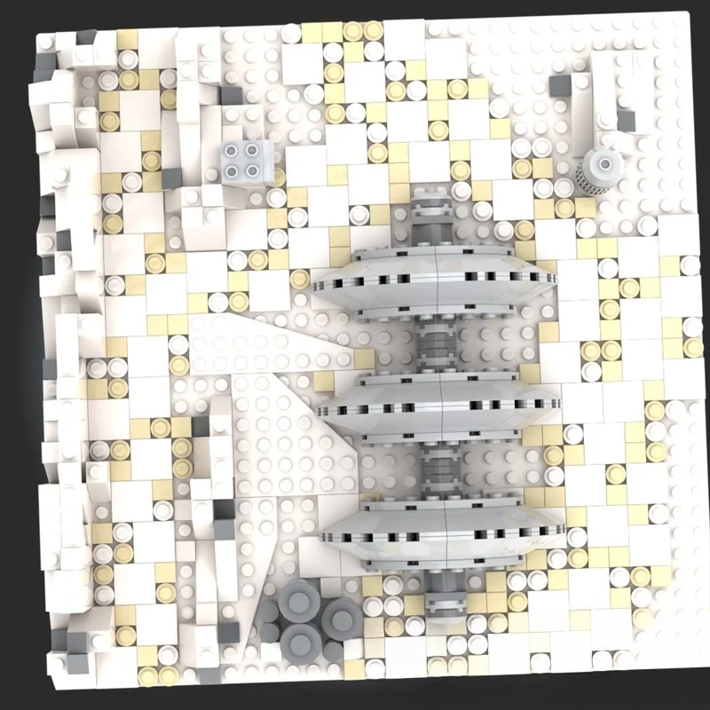 ตัวต่อ MOC 498 ชิ้น ชุดสร้างโมเดลเครื่องกำเนิดพลังงานโฮธ ฉากการต่อสู้ทางอวกาศ ของเล่นประกอบสถาปัตยกรรม ของขวัญคริสต์มาสสุดสร้างสรรค์ ตัวต่อสำหรับเด็ก