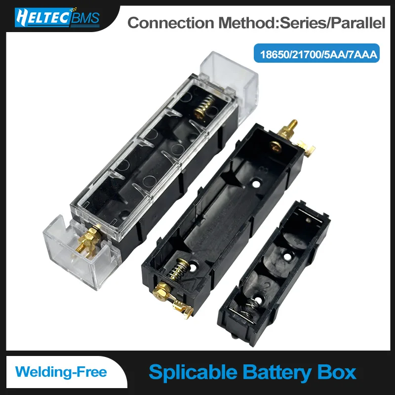 Splicable Battery Slot 18650/21700/5AA/7AAA  Batteries Case Holder Solderless Battery Storage Box for DIY Enthusiasts