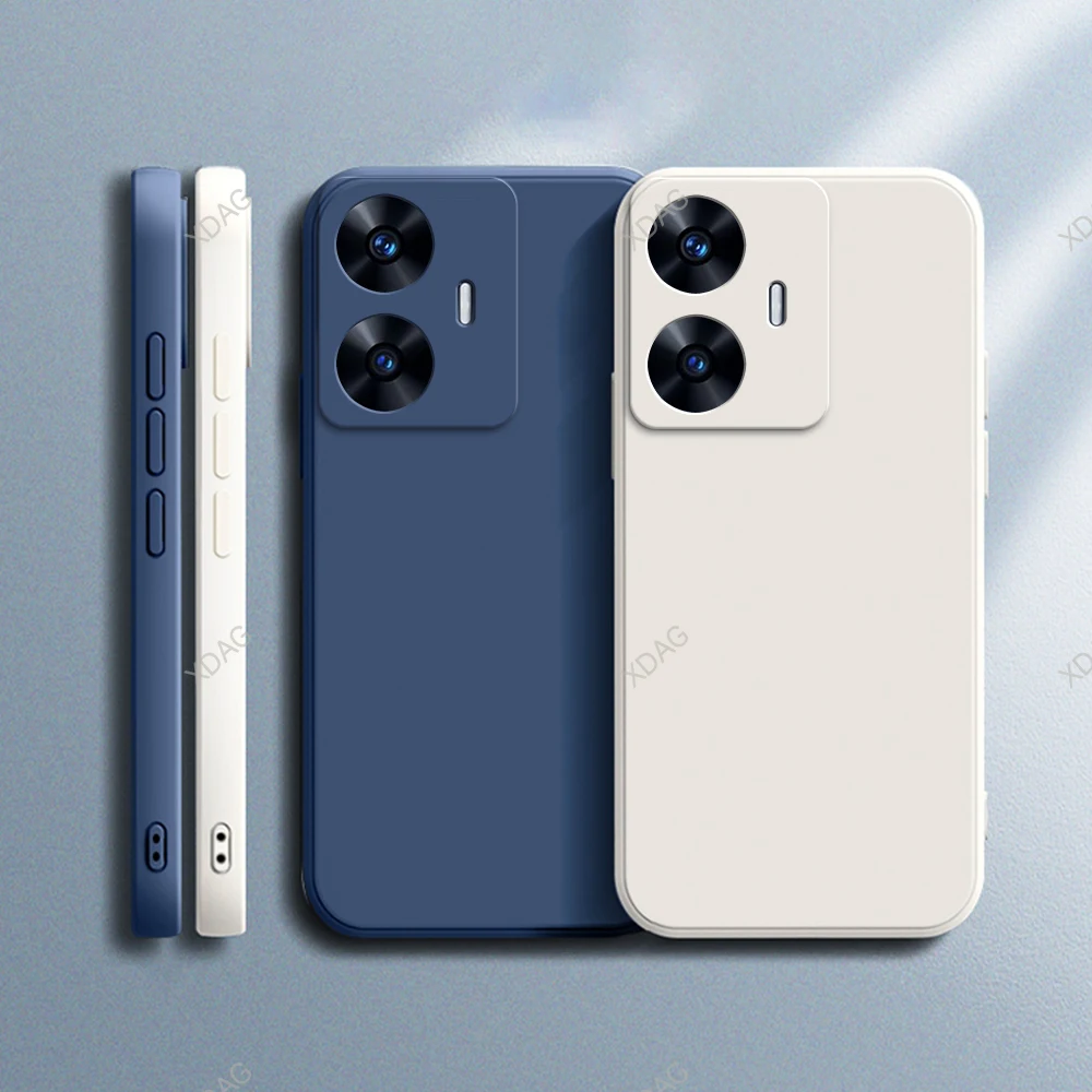 Offizielle Handyhülle für OPPO Realme C55 6,72 Zoll RMX3710, weicher Kameraschutz, flüssiges Silikon, originelle, modische, klassische Rückseite