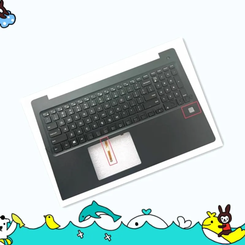 

0G0DDD 0WNCFK Новый для Latitude 3590 E3590 Подставка для рук с клавиатурой с подсветкой в США 0G0DDD 15,6 дюйма