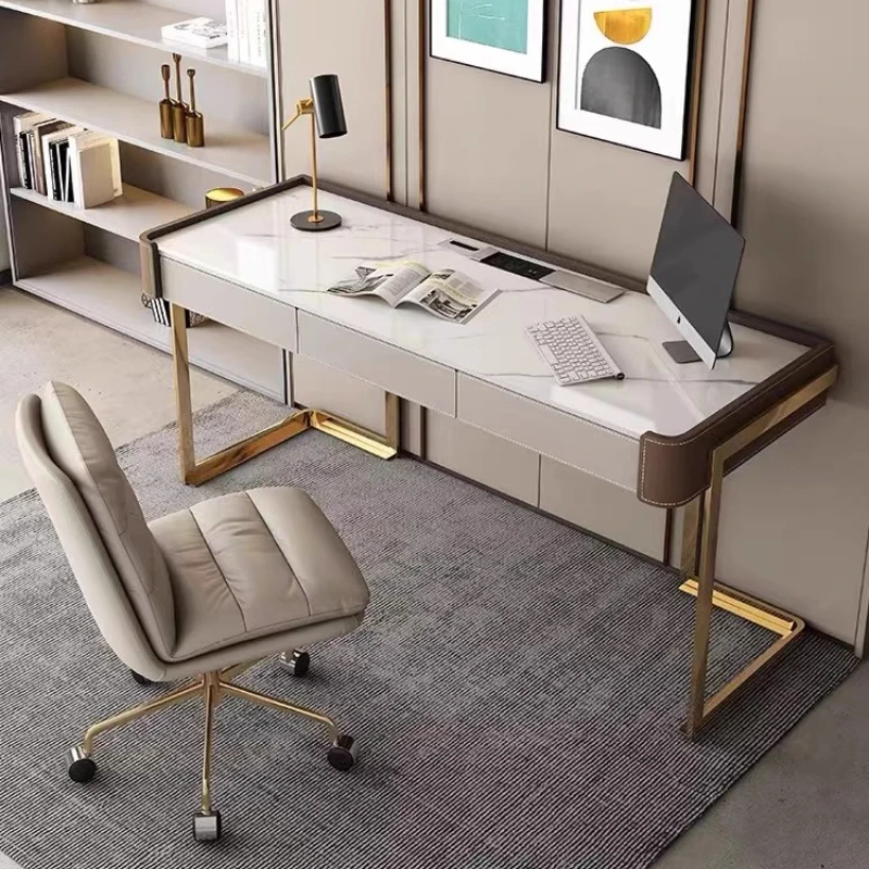 

Light Luxury Modern Simple Writing Saddle Leather Computer Desk Computer table Room desks Gaming table study Office Furniture