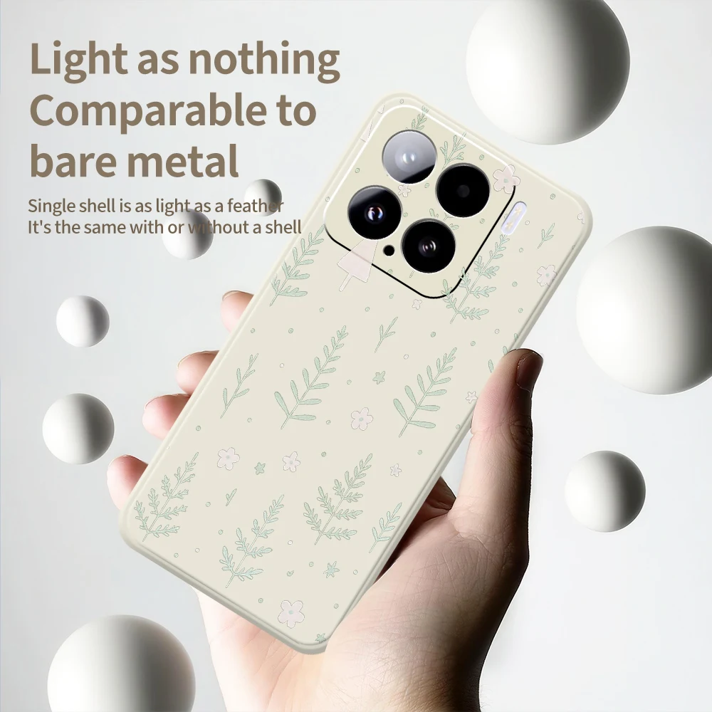 Capa de telefone verde fresco para xiaomi 15 15 ultra mi 14t 13t 12t 11t pro capa de silicone para xiaomi mi 15 ultra mi 11t pro casos
