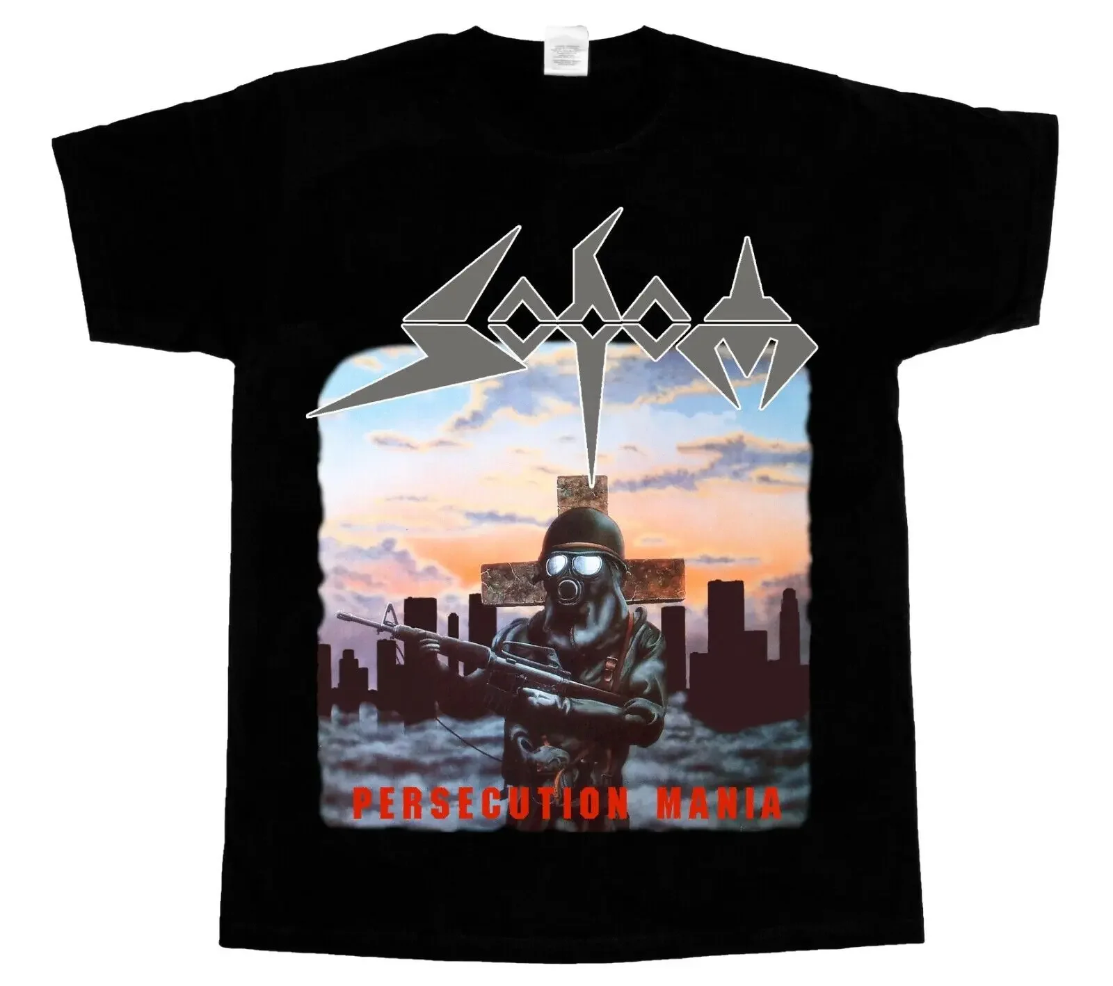 SODOM PERSECUTION MANIA OBSESSED CRUELTY DEATHROW NEW BLACK T-SHIRT-
