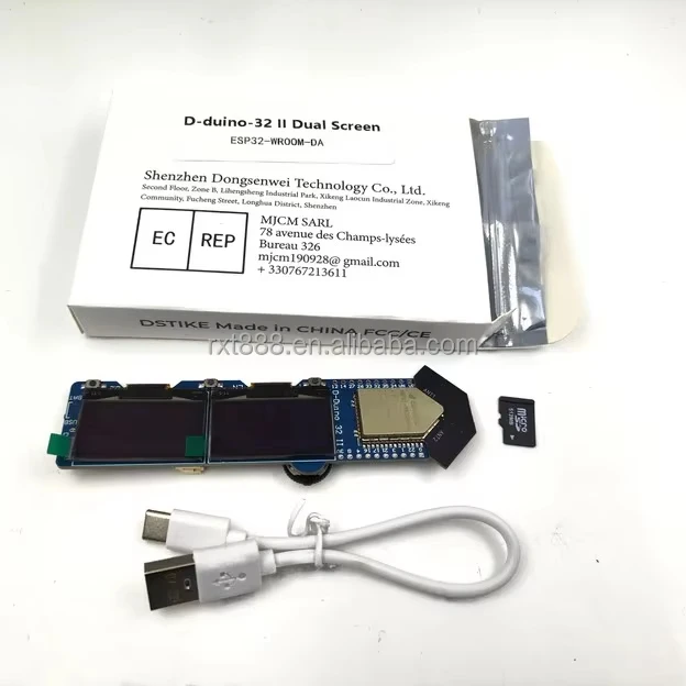 

D-Aduino-32 Макетная плата с двойным экраном ESP32-WROOM-DA Тест безопасности Geek Maker Инструмент Диагностические инструменты