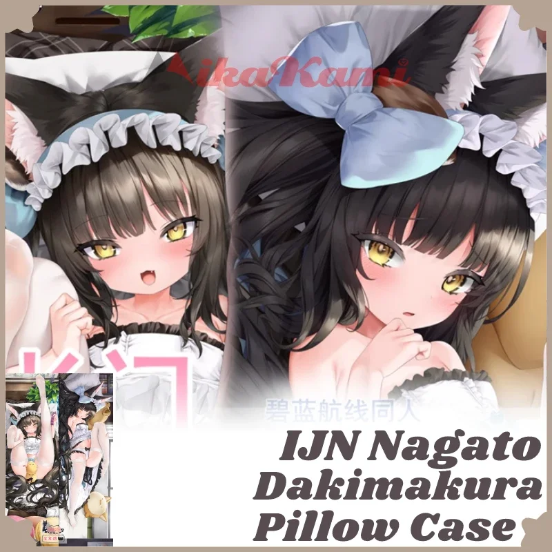 

IJN Nagato Dakimakura Azur Lane Game Pillowcase Full Body Hugging Sexy Pillow Case Otaku Cushion Cover Home Bedding Decor Gift