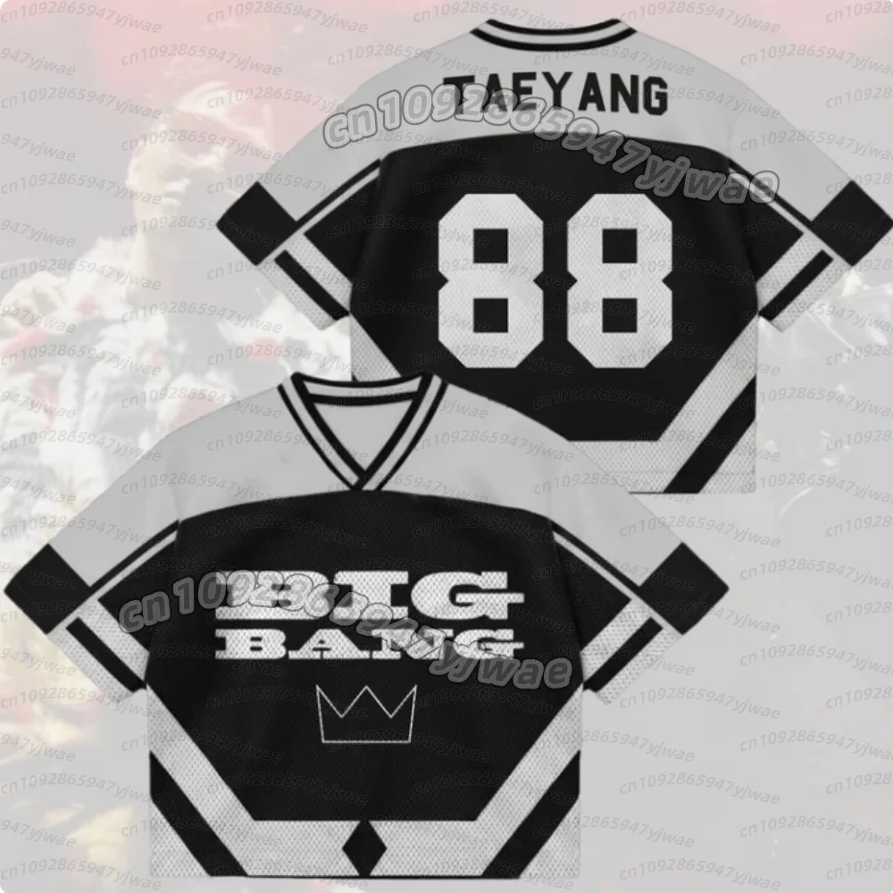 summer Men women BigBang 2026 World Tour Mixed MeshJersey Gift For Fans  short sleeve TAEYANG G-DRAGON fans Men  t-shirt view 2