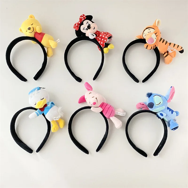 Disney Donald Duck Head Bands Daisy Kawaii Stitch Hair Hoop Girls Cartoon Ears Hairband Wash Face Headband Gift For Girlfriend