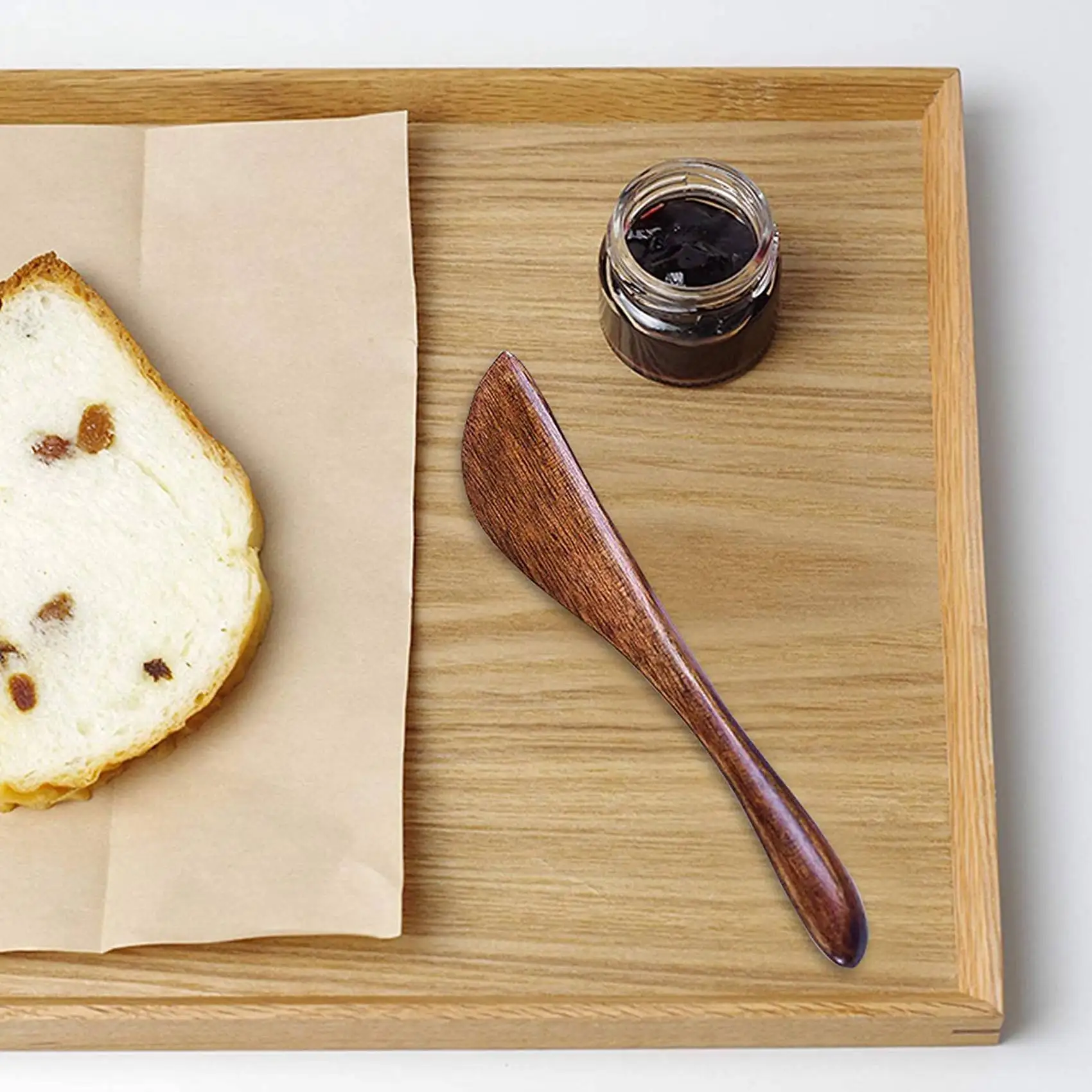 10 pacote de faca de manteiga de madeira 6 Polegada facas de condimento madeira super acessível utensílios de cozinha espalhador de geléia