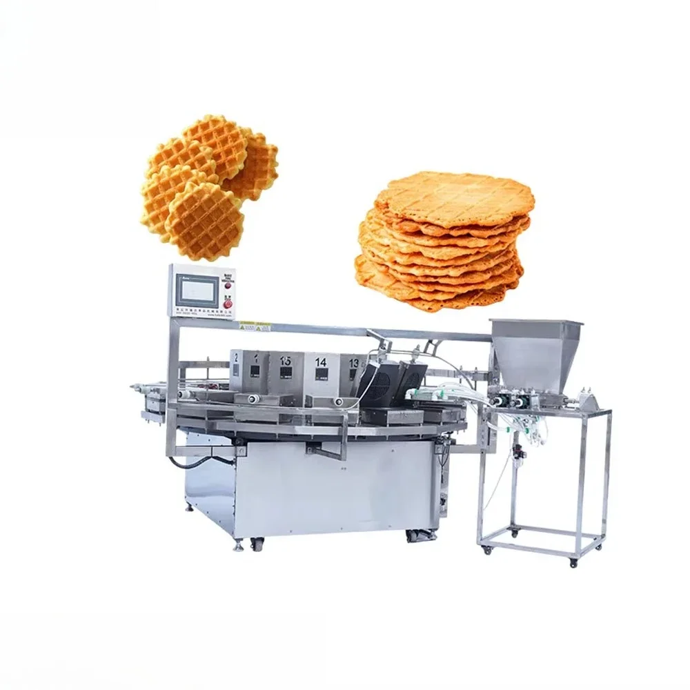 FOODLINE Electric Heating Waffle Production Line Stable Operation Waffle Processing Line For Bakery Factory Production