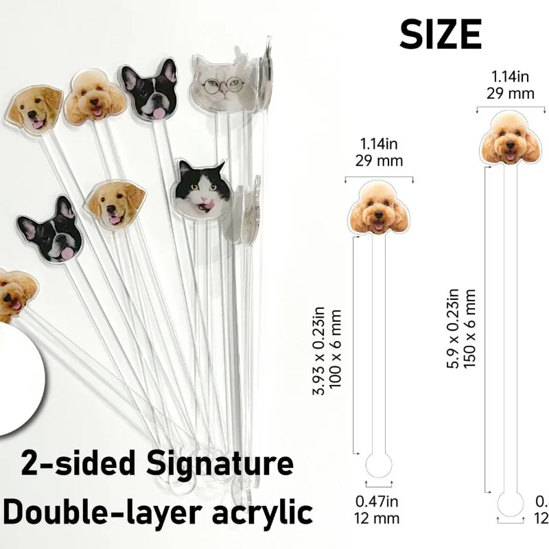 Acrylic Pet Wedding Stirrers Dog Themed Cocktail Drink Mixers Bar Accessories Wedding Favors Party Supplies