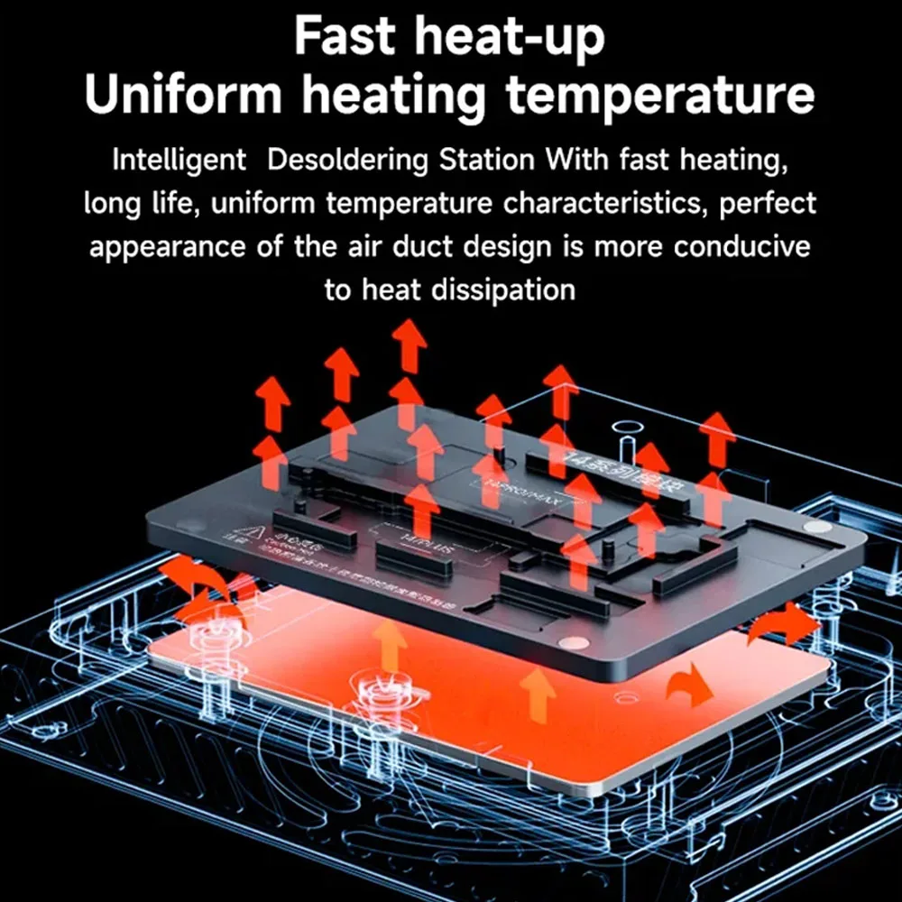 XZZ L2023 inteligentna stacja do rozlutowywania podgrzewania wstępnego dla IPhone 11-16 seria Android CPU IC BGA stacja do rozlutowywania ogrzewania