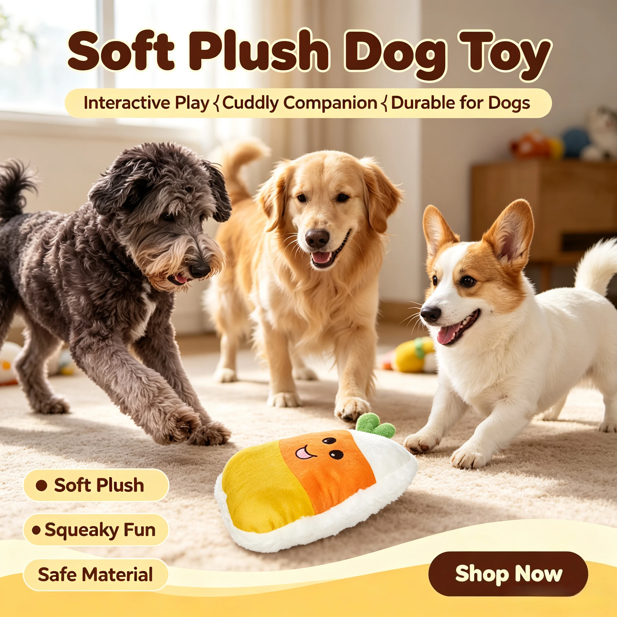 Candy Corn Dog Plush Toy - Boots & Barkley
