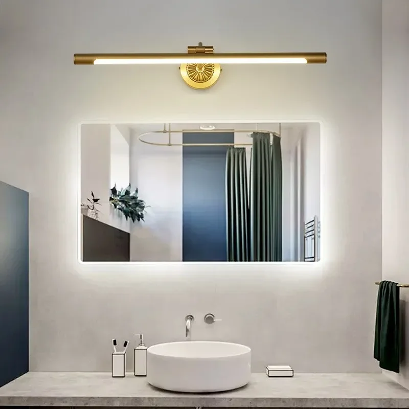 LED mirror lamp brown bronze Waterproof Hotel display cabinet mural modern Wall Mounted bathroom study Line Lamp Make Up light