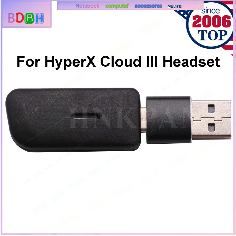USB Dongle Receiver + USB Adapter For HyperX Cloud III Gaming Wireless Headset