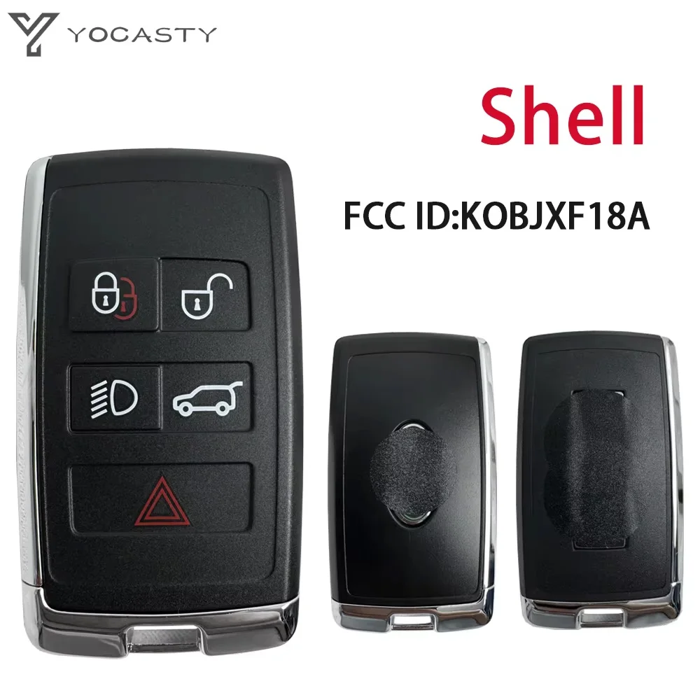 

YOCASTY Replacement OEM For Land Rover Discovery Ranger Rover SPORT EVOQUE Jaguar XF XJ EX Smart Key Shell Case FCCID KOBJXF18A
