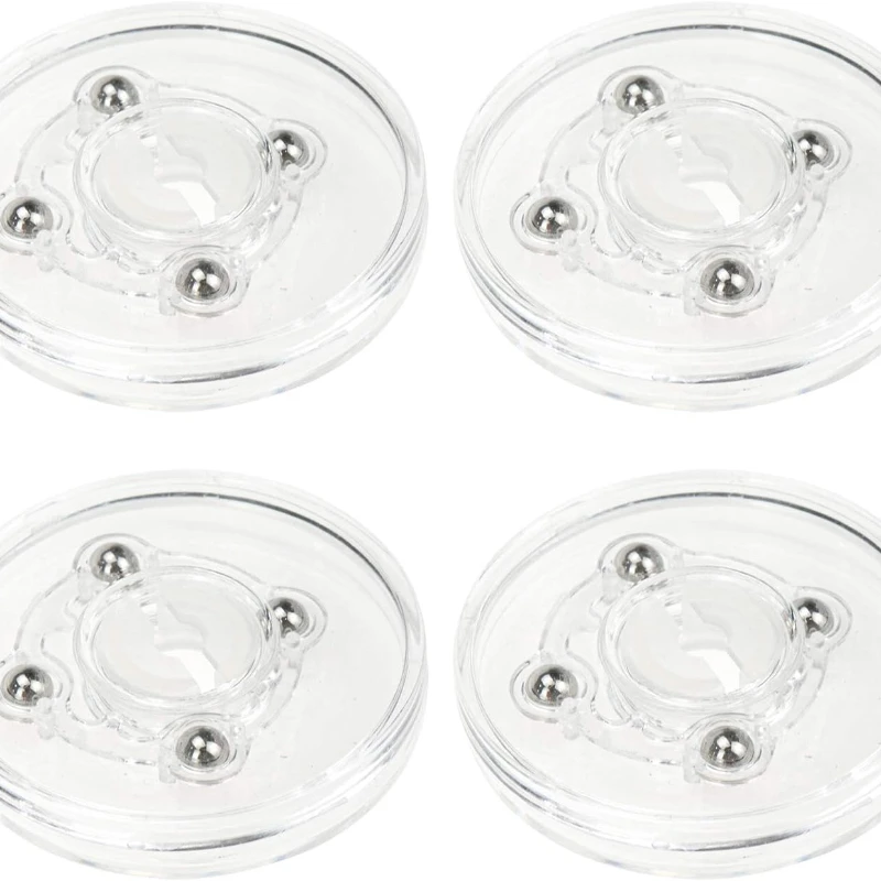 

4 Pcs Acrylic Tiny Lazy Susan 2.5 inch Rotating Turntable Organizer Bearings Round Swivel Plate, Smooth Swivel Plate