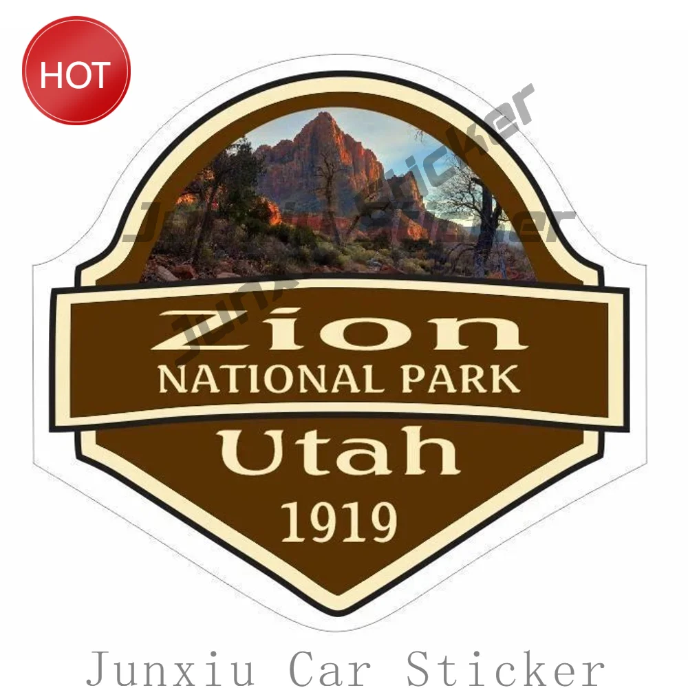 Zion National Park PVC Sticker For Car Window Laptop And Travel Luggage Personal Accessories Decoration Decal