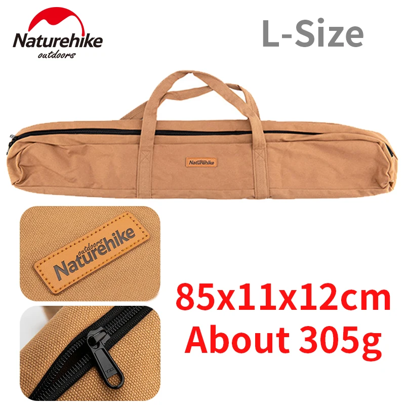 Naturehike Tent Pole Storage Bag Multifunctional Sun Shelter Rod =Canvas Handbag Portable Organizer Camping Travel Accessories