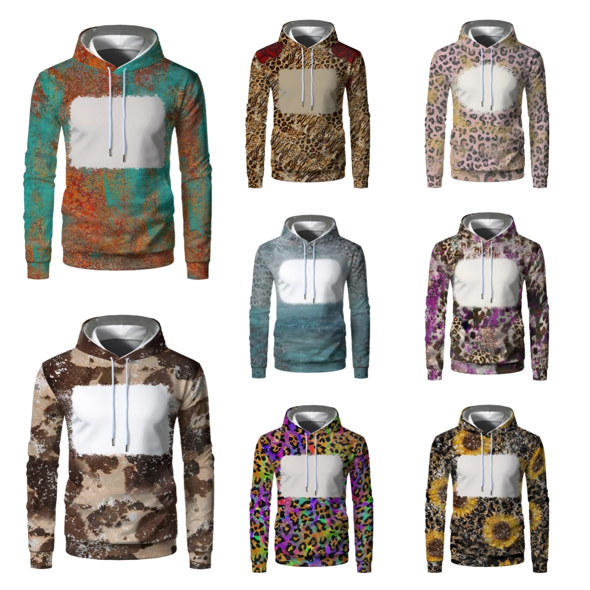 Wholesale Polyester Imitation Cotton Autumn Unisex Pullover Heat Transfer Sublimation Daily Sports Hoodie