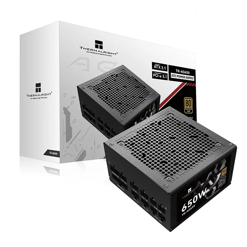 Fuente de Alimentación para Computadora Thermalright TR-AG650 ATX3.1 Gold Medal, Completamente Modular, con PCIE5.1 Nativo