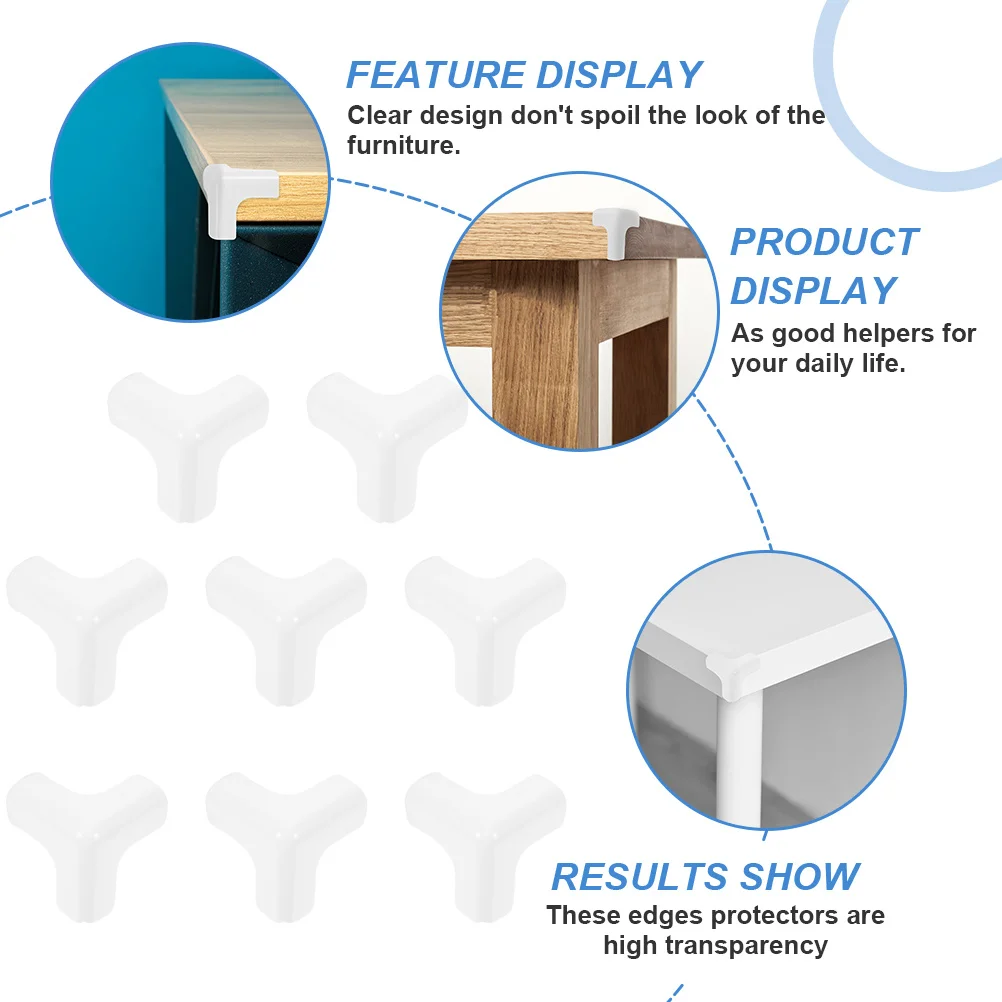 8 قطع من واقيات الزوايا المنزلية سهلة الاستخدام وإزالة حراس أمان الأثاث لحواف الزوايا الصلبة وواقي الصدمات