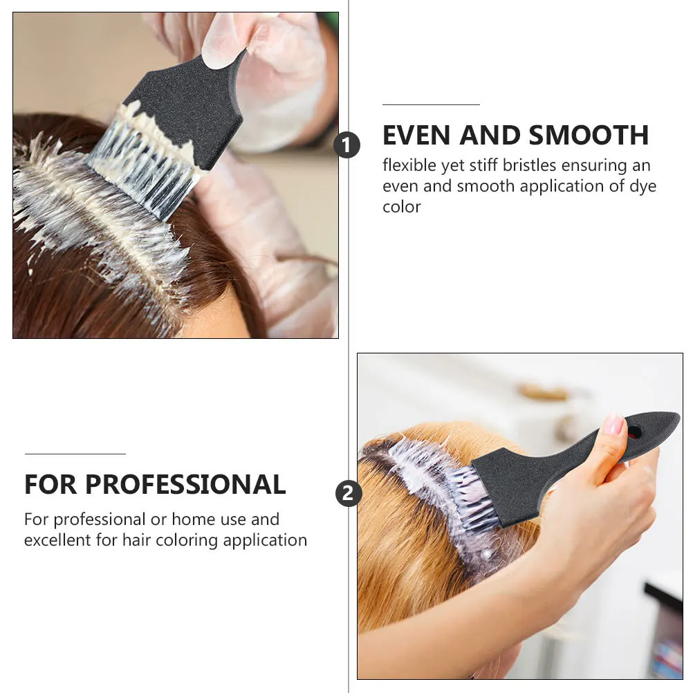 

5Pcs Hair Dyeing Tools Stiff Bristles Smooth Application Salon Barber Home Styling Hair Dye Brush Barber Tools