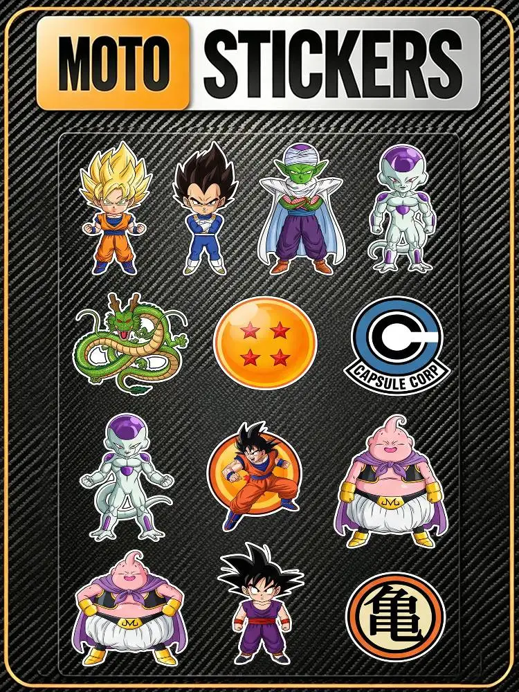 DRAGON BALL Multi Scene Waterproof Reflective Scratch Cover Stickers Fit Auto Motorcycle Helmet Refrigerator Water Cup