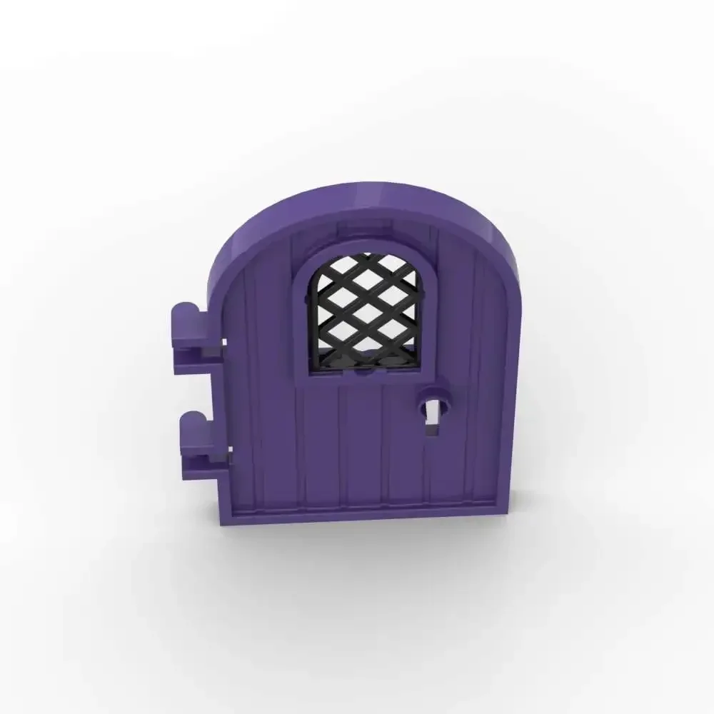 MOC 1PCS Part Bricks 64390 30046 4x6 Round Top Door Building Blocks With Window Lock Hole Puzzle Particle Toy Gifts Dropshipping