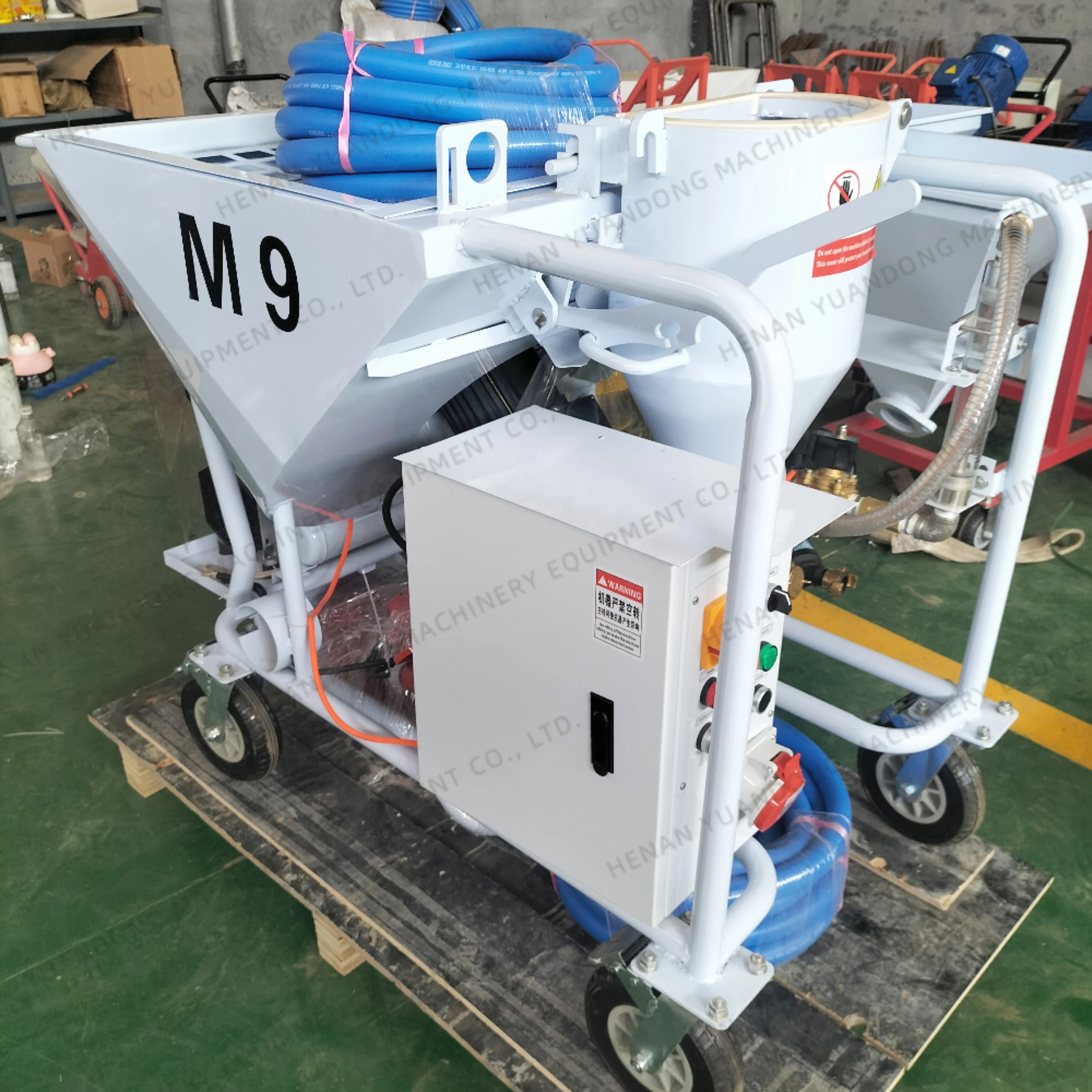 

High Efficiency Gypsum Sprayer Machine Mobile Electric Cement Mortar Sprayer for Sale