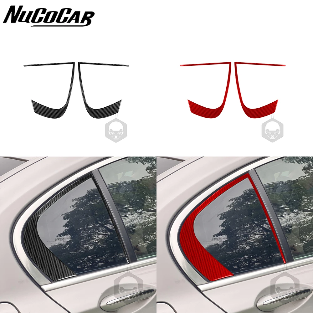 

For BMW 7 Series F01 2009-2014 Carbon Fiber Rear window triangle Panel Trim Cover Car Exterior Accessories Decorative Stickers