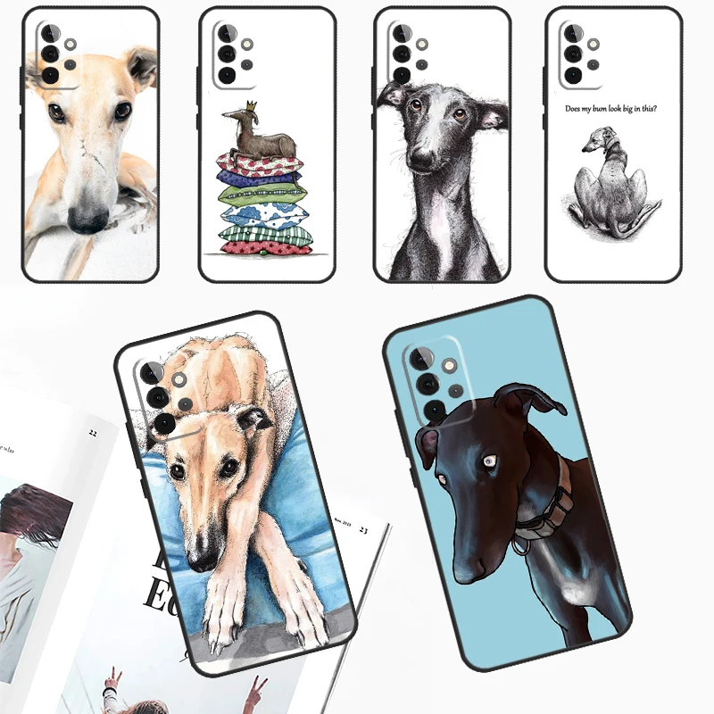 Galgo Greyhound Dog Case For Samsung Galaxy A54 A34 A14 A13 A33 A53 A12 A32 A52 A71 A51 A15 A25 A55 A35 Cover