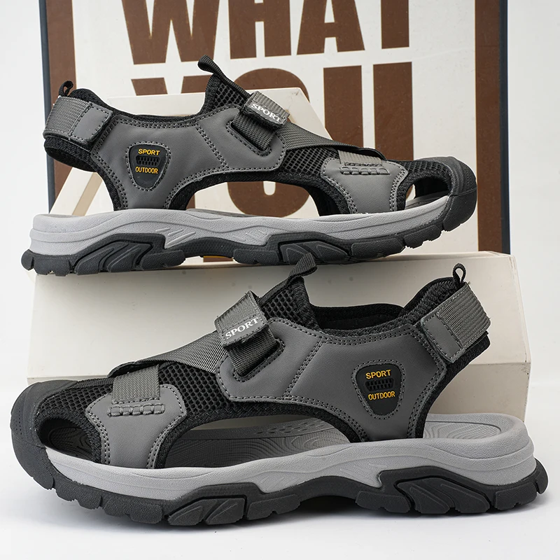 Summer Men's Sandals Outdoor Hiking Camping Shoes for Men Breathable Water Beach Men's Walking Shoes Non-slip Upstream Sneakers