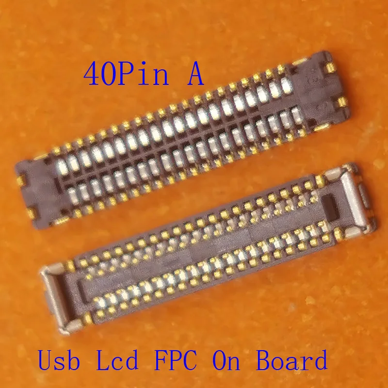 2-50Pcs FPC Connector Plug Lcd Display Usb Charging For Samsung Galaxy A14 4G A145F A04 A045 M04 M045 A05S A057 M14 M145 40Pin