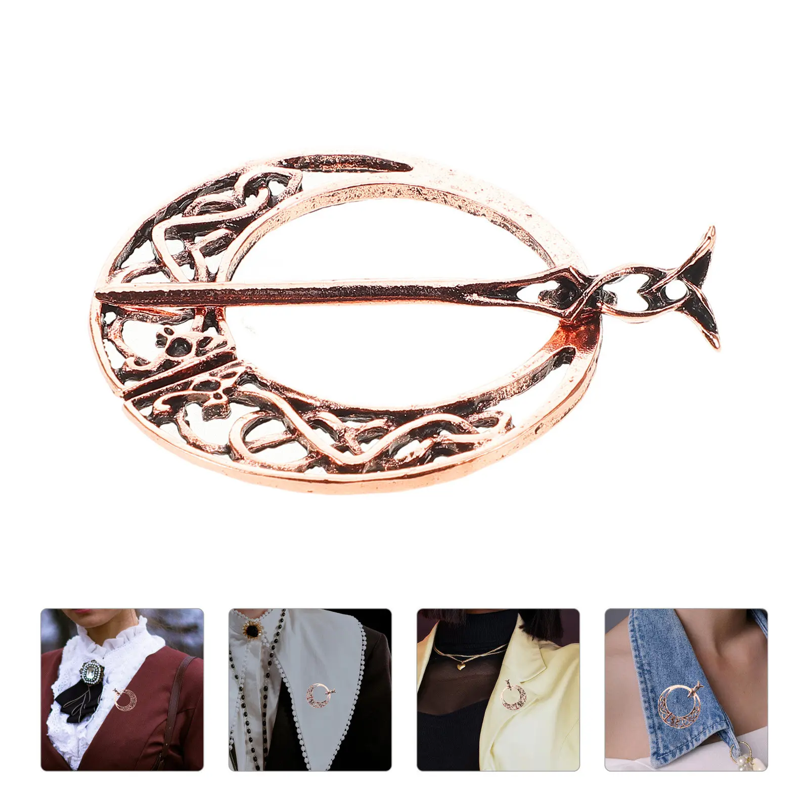 Retro Alloy Brooch Vintage Decorative Lapel Pin Brooch Cloak Shawl Pin Party Accessory for Men Suit Shawl Lapel