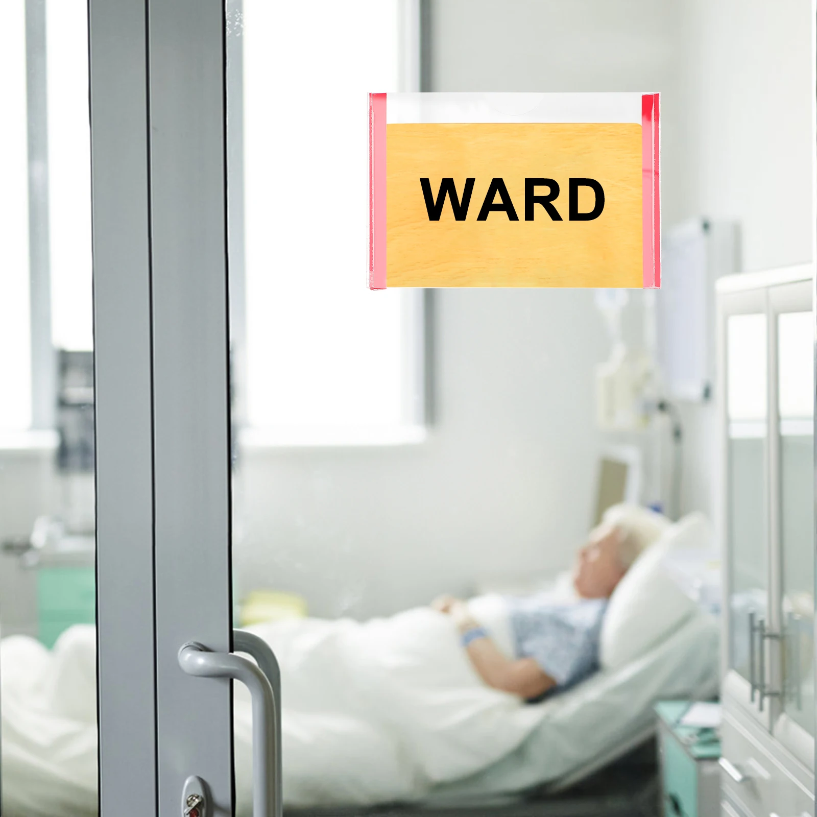 4 Buah Bingkai Dinding Perekat Transparan Akrilik Tempat Tanda Pintu untuk Penggunaan Lobi Lift Hotel Rumah Sakit Kelas Kantor