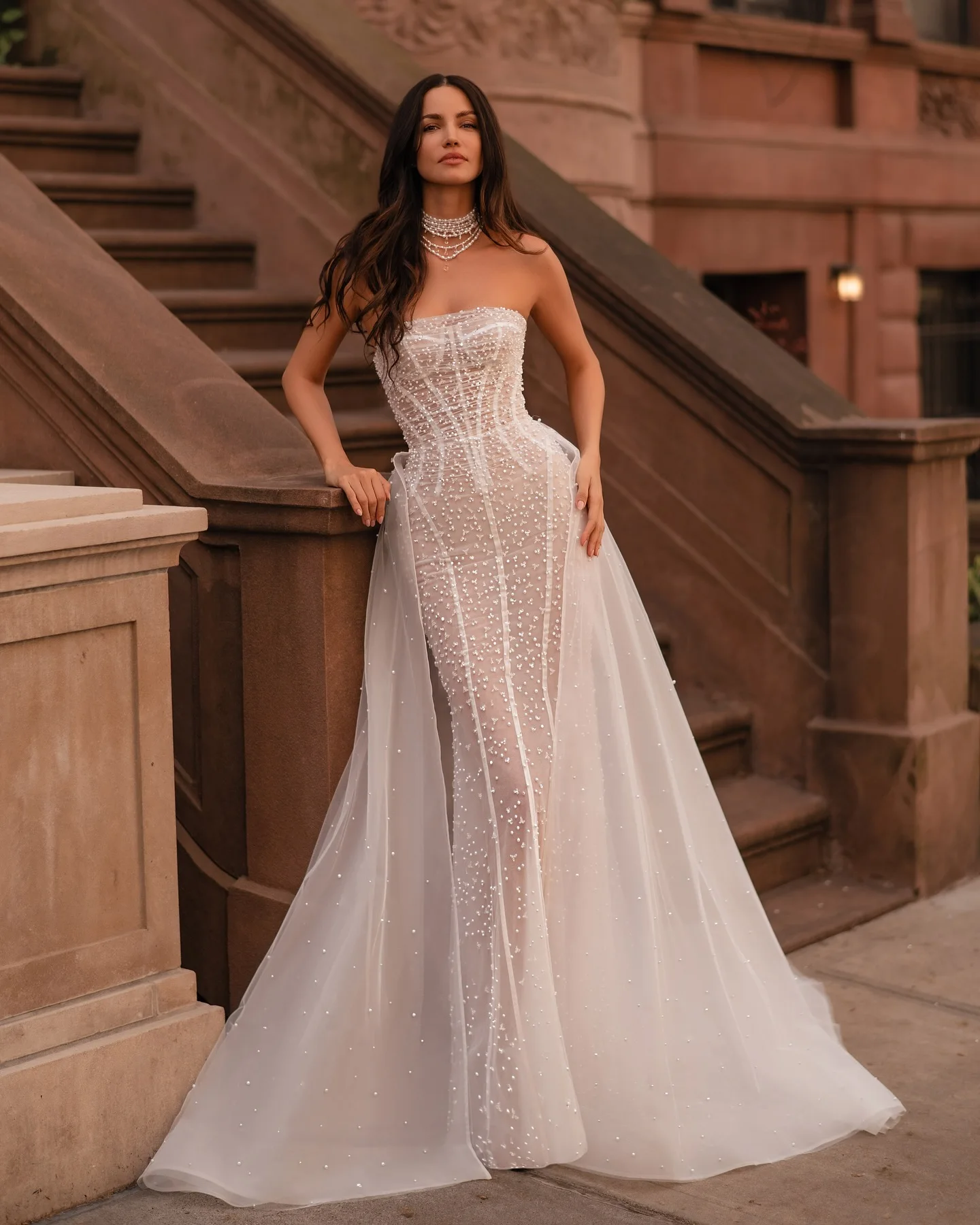 Wedding Dress 2025 Luxury Vestidos De Novia 2 En 1 Desmontable Vestido Sirena Manga Larga Bespoke Curvy Abiti Da Sposa Trouwjurk