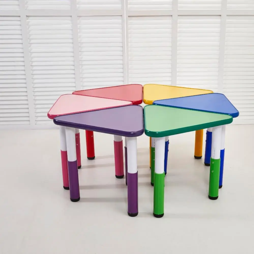 School Classroom Furniture Set Children's Plastic Table Desk Chair For Pre-School Kindergarten Home Outdoor Amusement Equipment