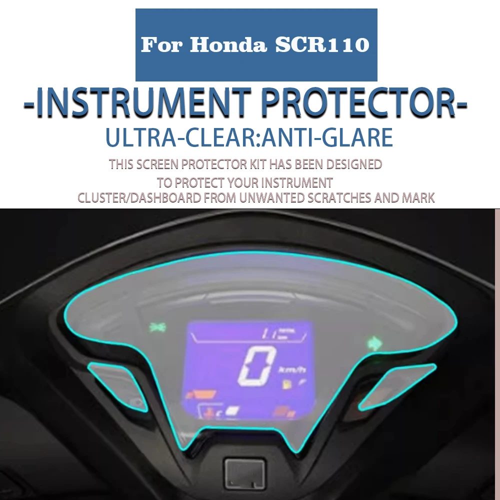 For Honda SCR110 Motorcycle speedometer TPU Scratch proof Protection Film scooter Dashboard Screen Instrument Film