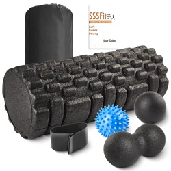 7 In 1 Schuimroller Set Hoge Dichtheid Yoga Rug Roller Pinda Massage Bal Stekelige Massage Bal Weerstand Band Voor Pijnverlichting