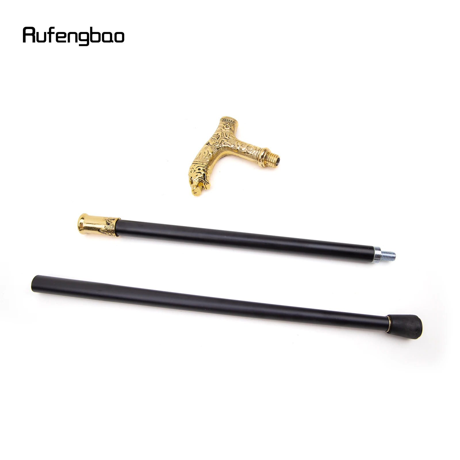 Golden Bear Handle Luxury Pattern Walking Stick Party Fashion Elegant Walking Stick Decorative Cospaly Cane Knob Crosier 90cm