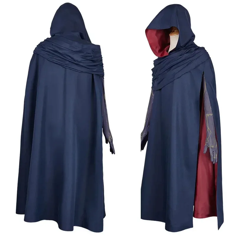 LOL Arcane Season 2 Viktor Machine Herald Cosplay Costume Hooded Cloak Robe Glove Wig Adult Man Halloween Christmas Suit