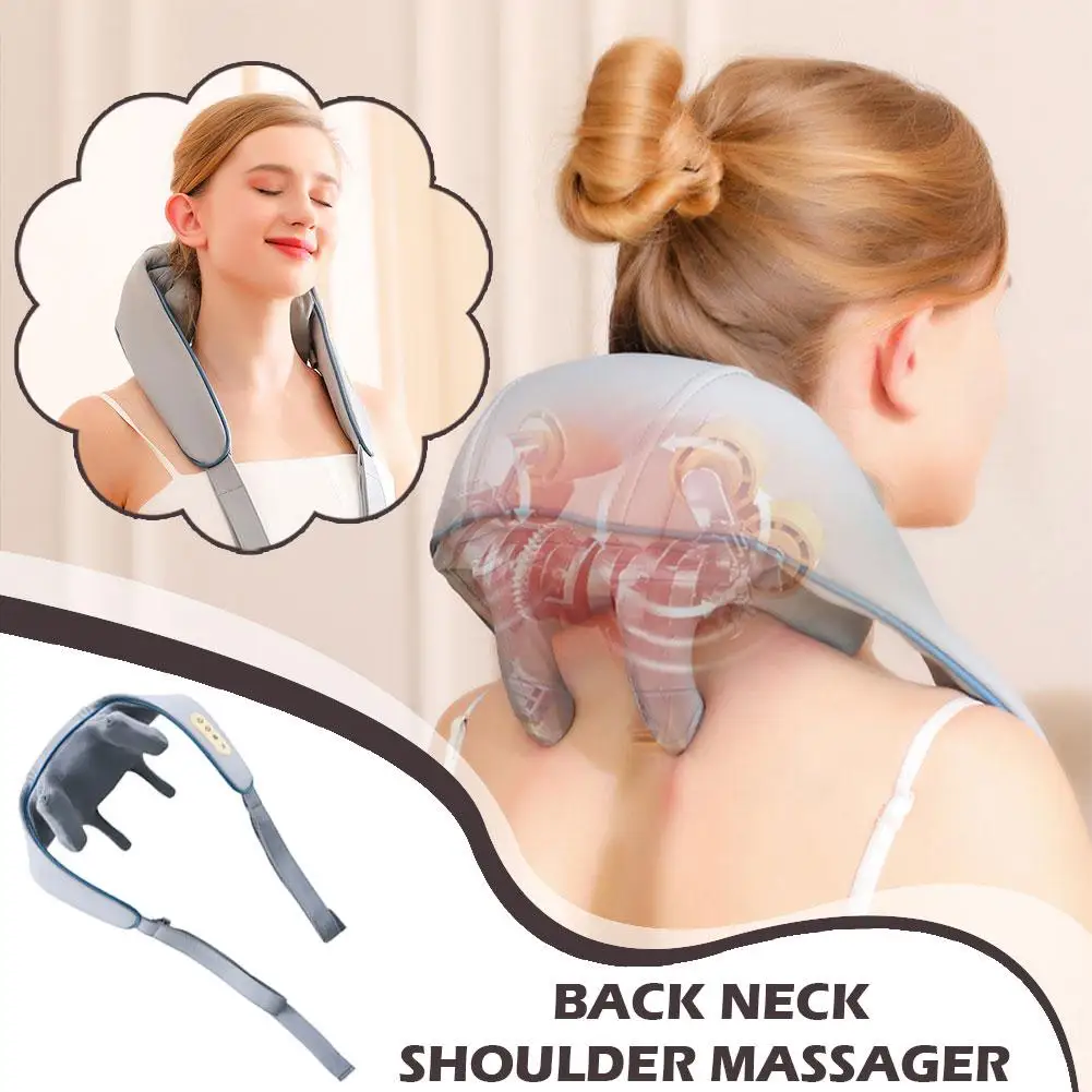 Electrical Shiatsu Back Neck Shoulder Body Massager Human Deep Tissue And Simulate Hand New Relief Kneading Pain Grasping O3Q5