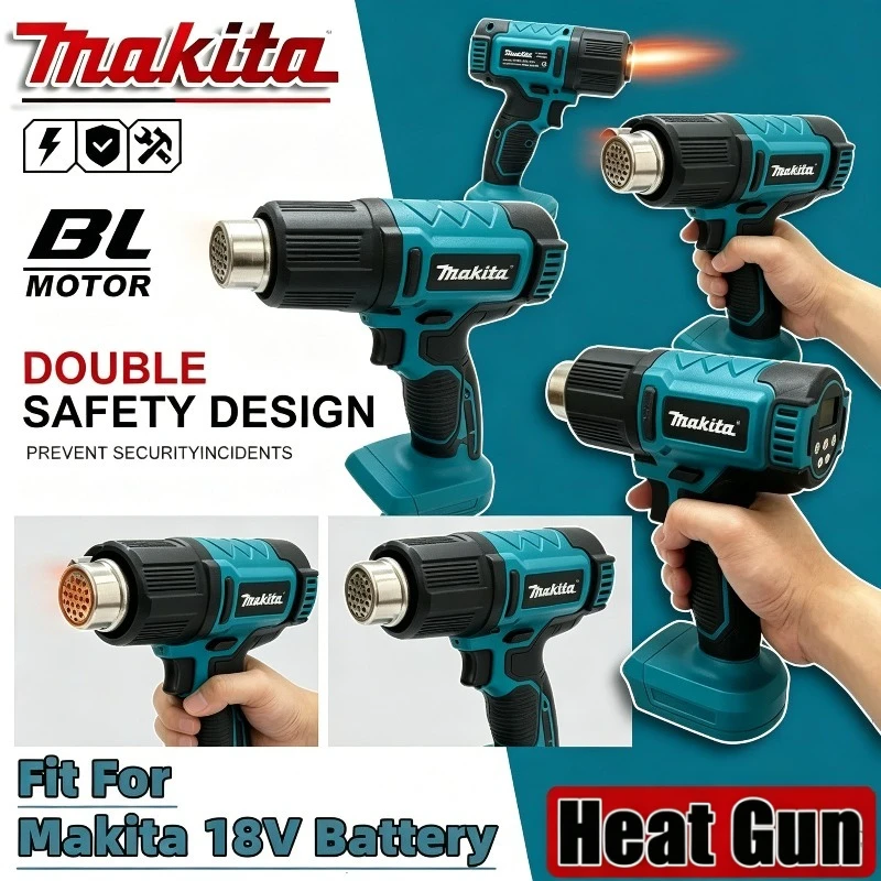 

Makita 550°C Temperature Control Heat Gun Handheld Hot Air Gun With LED Display Soldering Thermal Blower Tool For Makita Battery