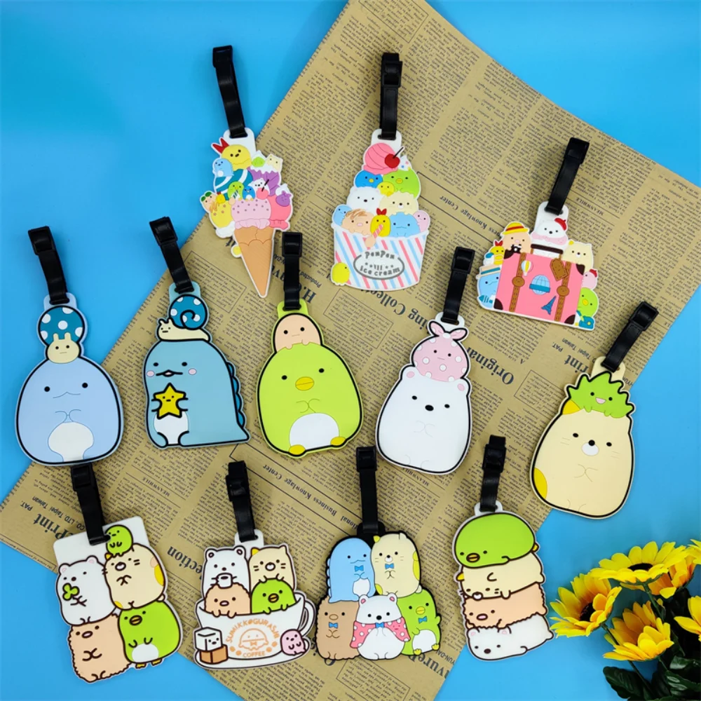 

Kawaii Anime Sumikkogurashi Luggage Tags Cartoon Anime Luggage Label Suitcase ID Address Holder Baggage Boarding Portable Gifts