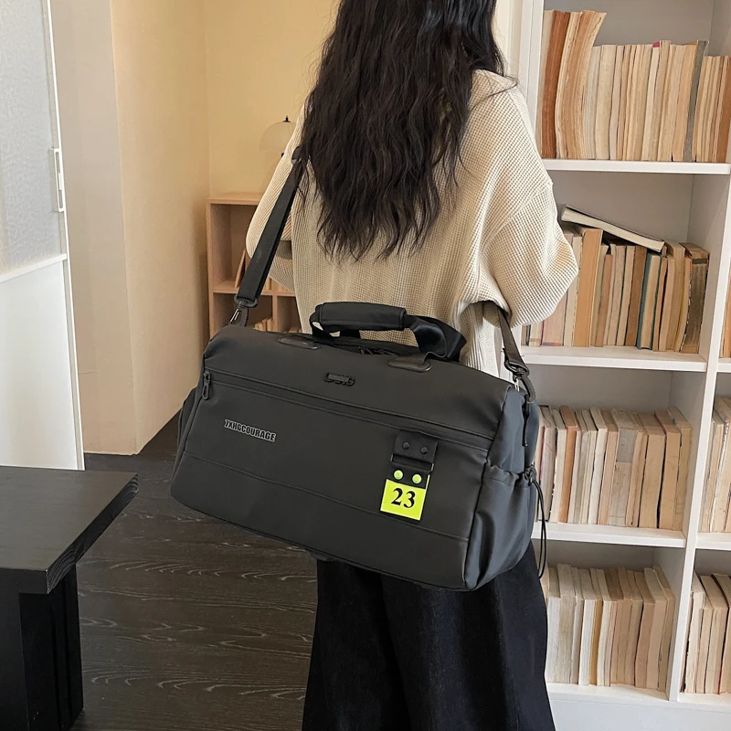 Lightweight Travel Duffel Bag Multi Compartment Handheld Shoulder Bag for Weekend Getaway and Short Trip