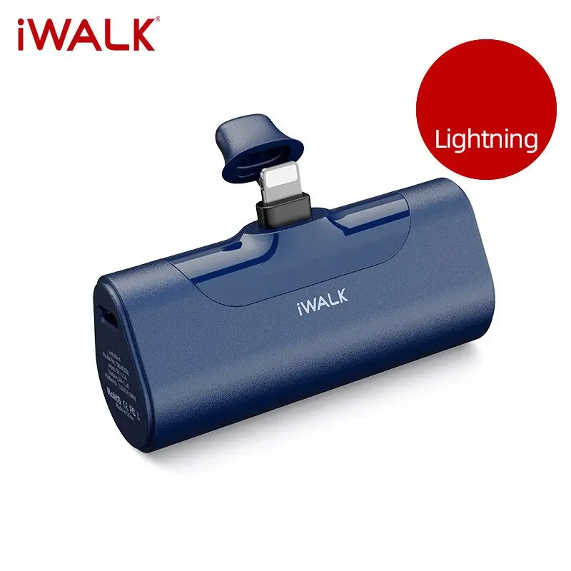 iwalk Mini Capsule comes with a portable emergency power bank with built-in interface suitable for iPhone Lightning Type-C