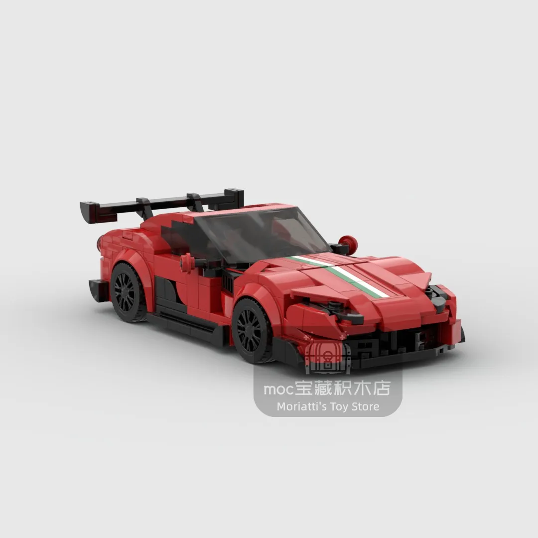 

MOC Ferraried 812 GTS V12 racing sports car Vehicle Speed Champion Racer Building Blocks Brick Creative Garage Toys for Boys