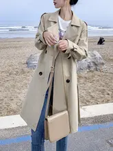 Long Women's Trench Coat with Sashes #2